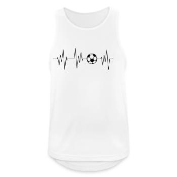 Fußballer - Männer Tank Top atmungsaktiv - Weiß - Vorne - Nick (188cm)