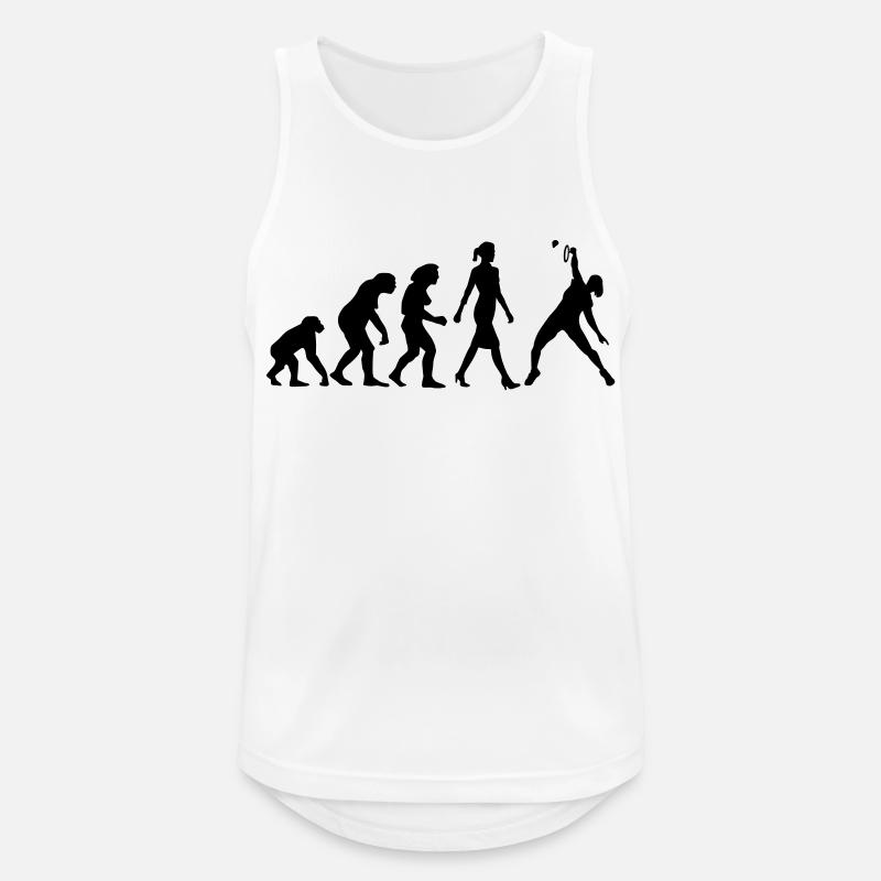 evolution_badminton_spielerin_b_1c - Männer Tank Top atmungsaktiv - Weiß
