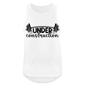 Under Construction - Männer Tank Top atmungsaktiv - Weiß - Vorne - Nick (188cm)