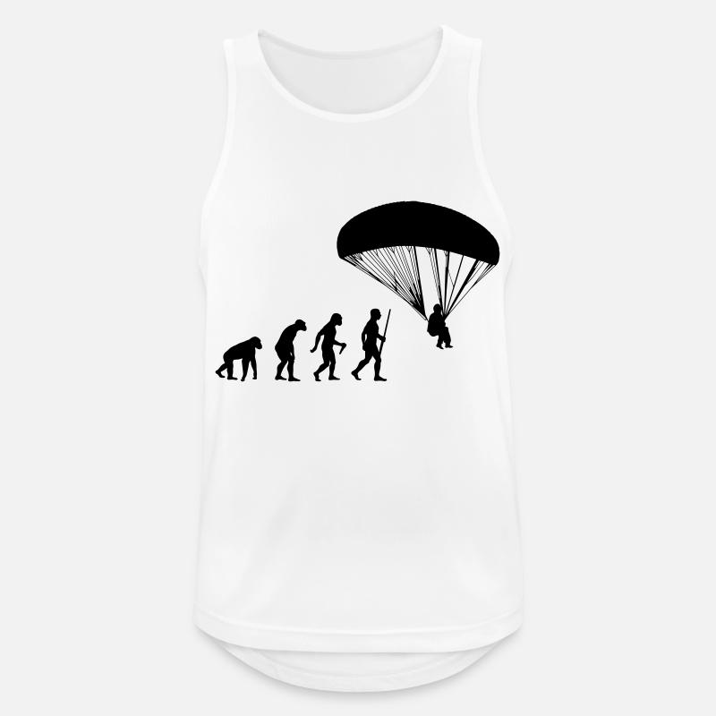 Paragliding Evolution - Männer Tank Top atmungsaktiv - Weiß