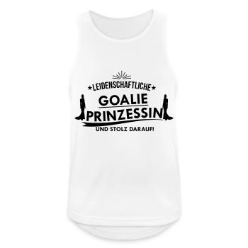 Leidenschaftliche Prinzessin Goalie - Männer Tank Top atmungsaktiv - Weiß - Vorne - Nick (188cm)