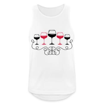 Wine Red Wine Glass Icon - Men's Breathable Tank Top - white - Front - Nick (188cm)