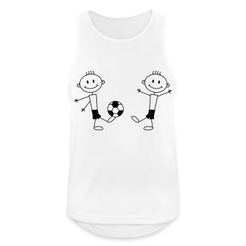 Play Soccer Boys - Männer Tank Top atmungsaktiv - Weiß - Vorne - Nick (188cm)