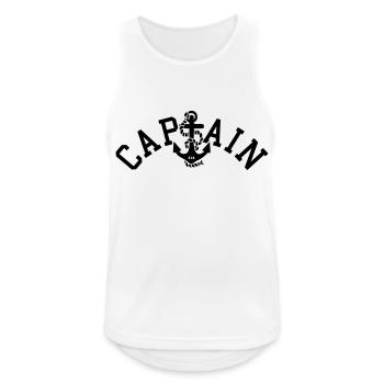 Captain Anker 1C - Männer Tank Top atmungsaktiv - Weiß - Vorne - Nick (188cm)