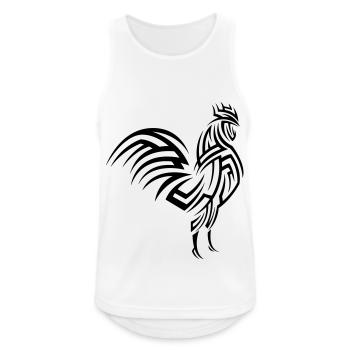 Rooster Tribal Tattoo - Men's Breathable Tank Top - white - Front - Nick (188cm)