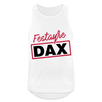 Festayre Dax, Féria et fêtes de Dax, Landes - Débardeur respirant Homme - blanc - Devant - Nick (188cm)