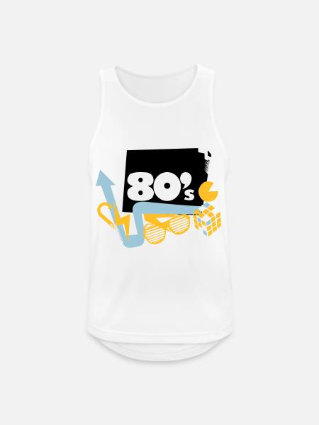 80s - Men's Breathable Tank Top - white