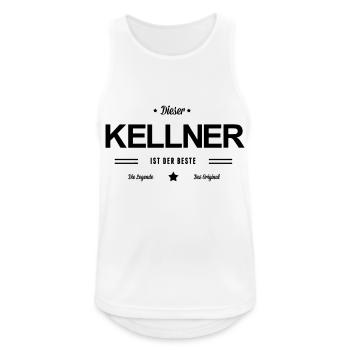 Bester Kellner - Männer Tank Top atmungsaktiv - Weiß - Vorne - Nick (188cm)