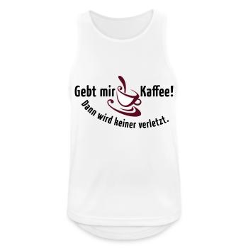 Kaffee Koffein Frühstück früher Vogel Morgen Latte - Männer Tank Top atmungsaktiv - Weiß - Vorne - Nick (188cm)
