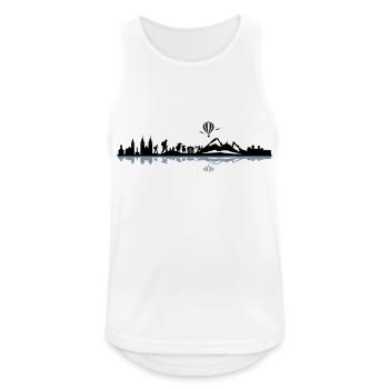 Skyline - Berchtesgaden - Männer Tank Top atmungsaktiv - Weiß - Vorne - Nick (188cm)
