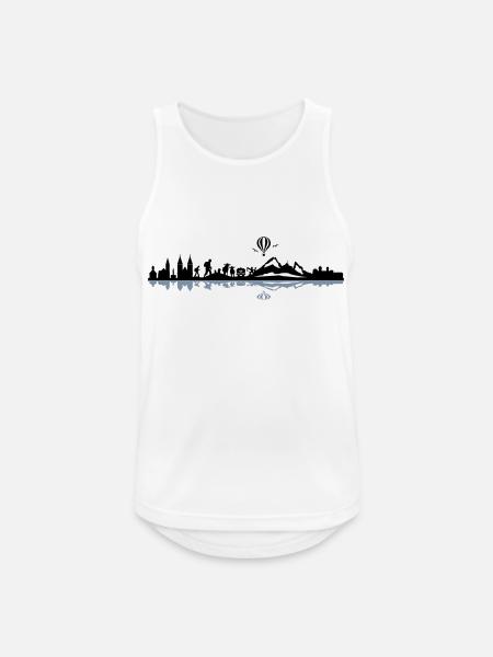 Skyline - Berchtesgaden - Männer Tank Top atmungsaktiv - Weiß