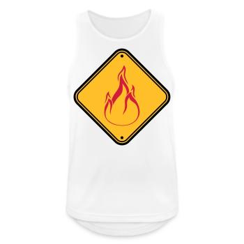 Shield note warning caution caution danger feu - Men's Breathable Tank Top - white - Front - Nick (188cm)