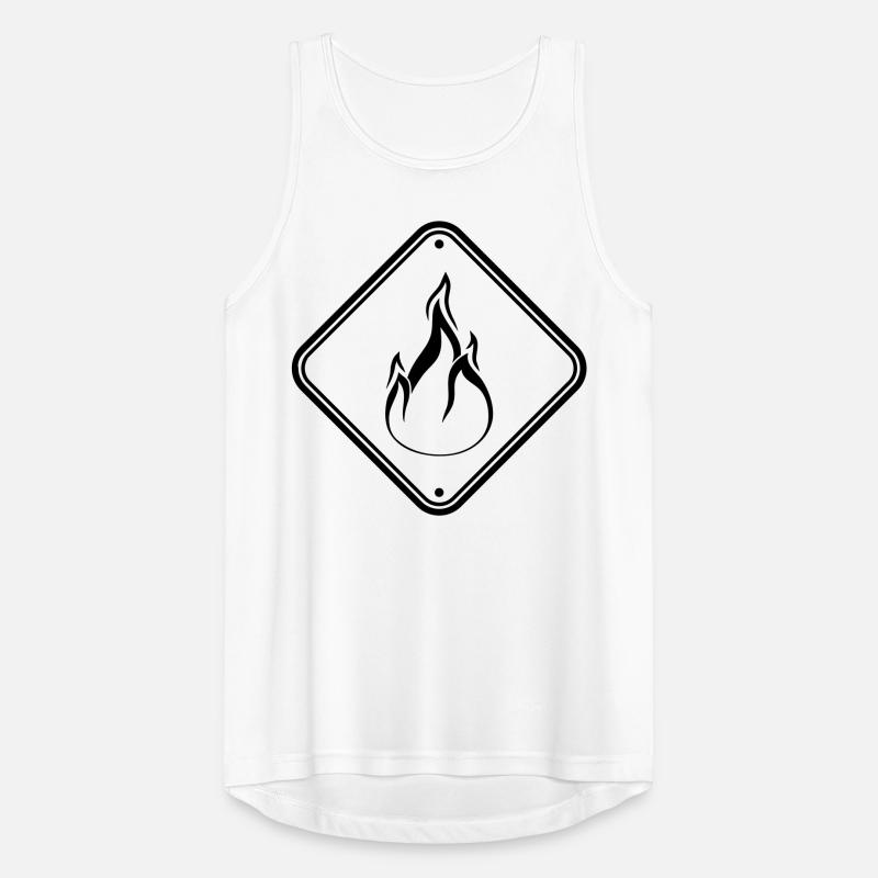 warning sign shield caution caution danger feu Men's Breathable Tank Top