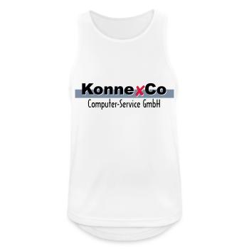 KonnexCo - Männer Tank Top atmungsaktiv - Weiß - Vorne - Nick (188cm)