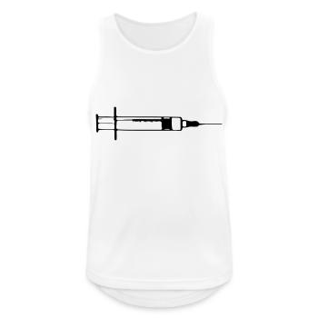 Aiguille de seringue d'injection 1c - Débardeur respirant Homme - blanc - Devant - Nick (188cm)