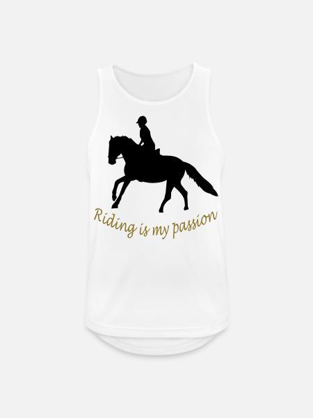 Cavalier avec cheval - Débardeur respirant Homme - blanc