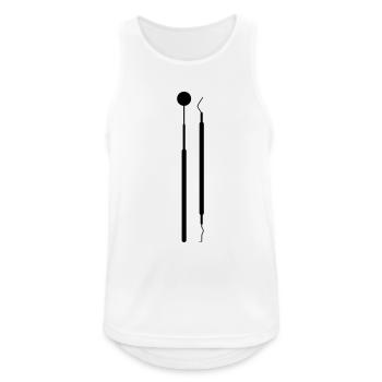 Zahnarzt - Männer Tank Top atmungsaktiv - Weiß - Vorne - Nick (188cm)