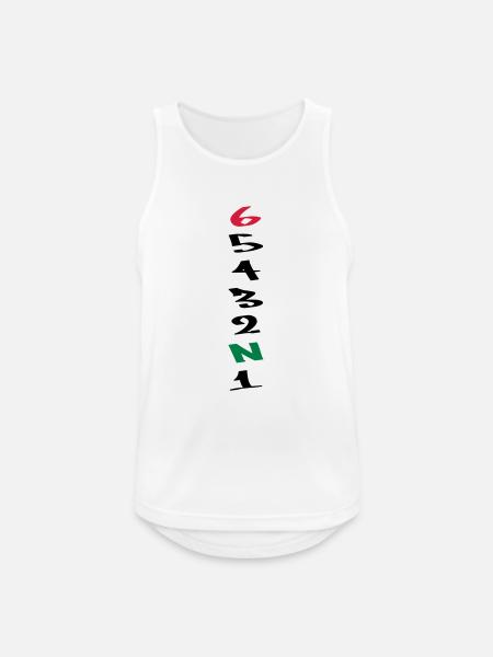 6 Gänge Gears Graffiti - Männer Tank Top atmungsaktiv - Weiß