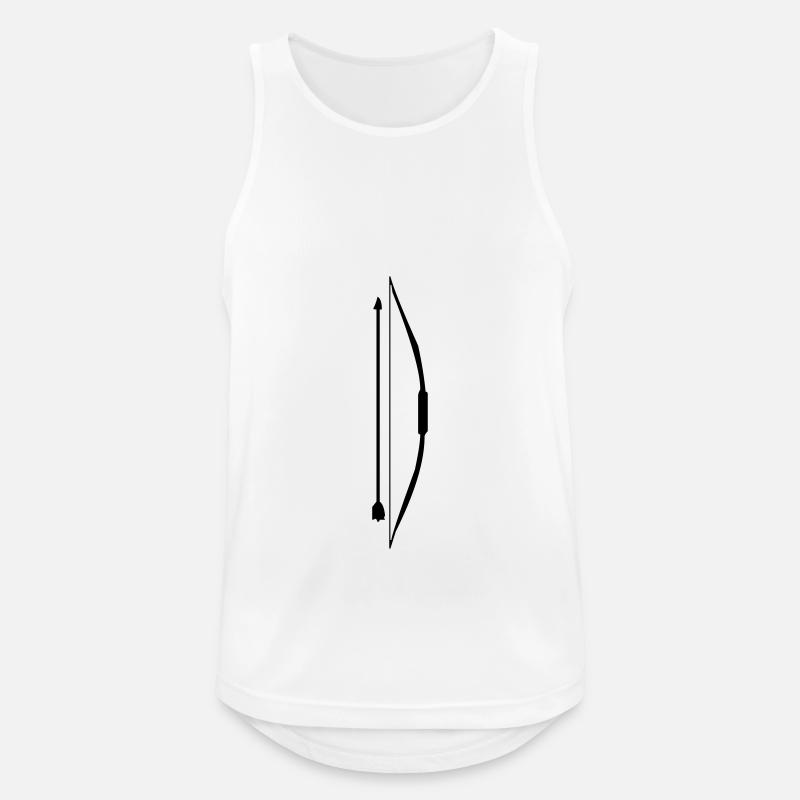 Bogen mit Pfeil Design - Männer Tank Top atmungsaktiv - Weiß