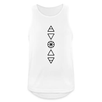 Alchimie Symboles Nature - Débardeur respirant Homme - blanc - Devant - Nick (188cm)