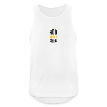Teenager / Jugendliche / Jugendlicher / Kind - Männer Tank Top atmungsaktiv - Weiß - Vorne - Nick (188cm)