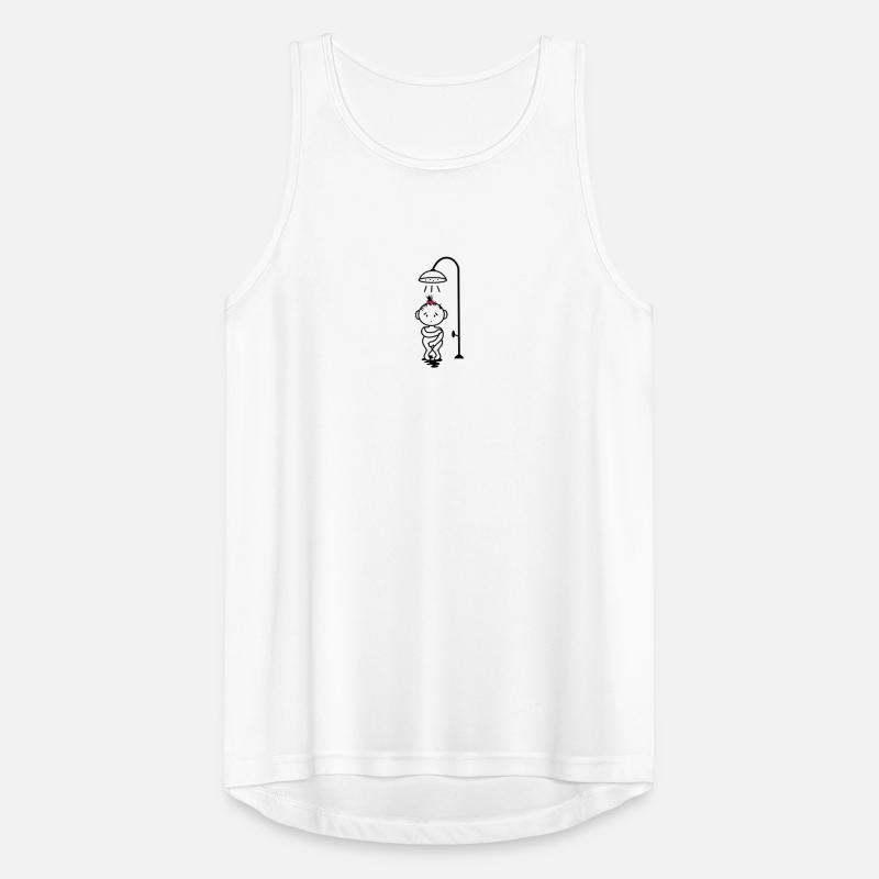 scheues Mädchen unter der Dusche Männer Tank Top atmungsaktiv