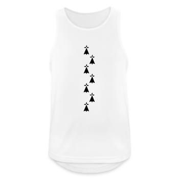 Hermelin-Breton-Symbol - Männer Tank Top atmungsaktiv - Weiß - Vorne - Nick (188cm)