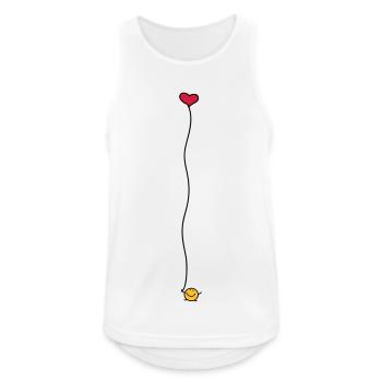 Ich schenk dir mein Herz - Männer Tank Top atmungsaktiv - Weiß - Vorne - Nick (188cm)