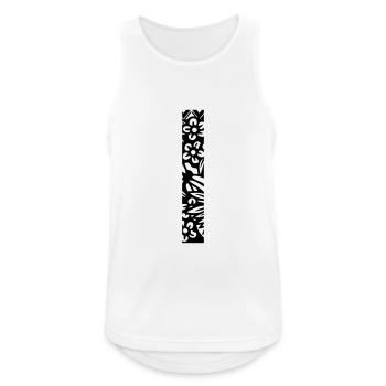 Buchstabe I - Männer Tank Top atmungsaktiv - Weiß - Vorne - Nick (188cm)