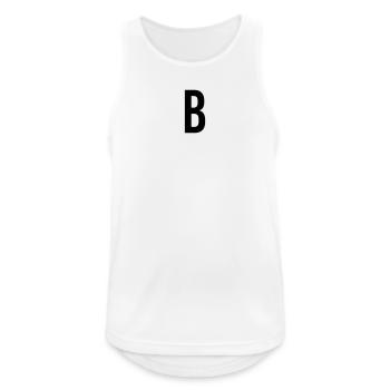 Lettre B Tshirt Cadeau Basti Baba Nameshirt - Débardeur respirant Homme - blanc - Devant - Nick (188cm)
