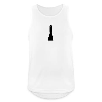 Spatule minimaliste – Artisanat - Débardeur respirant Homme - blanc - Devant - Nick (188cm)
