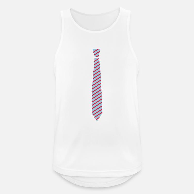 krawatte 2 - Männer Tank Top atmungsaktiv - Weiß