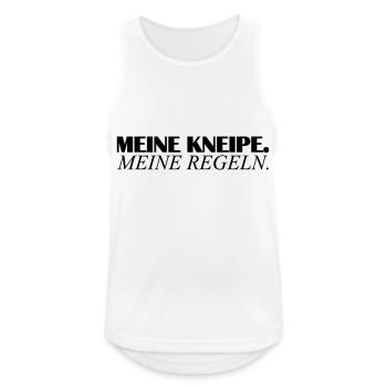 Meine Kneipe meine Regeln! - Männer Tank Top atmungsaktiv - Weiß - Vorne - Nick (188cm)