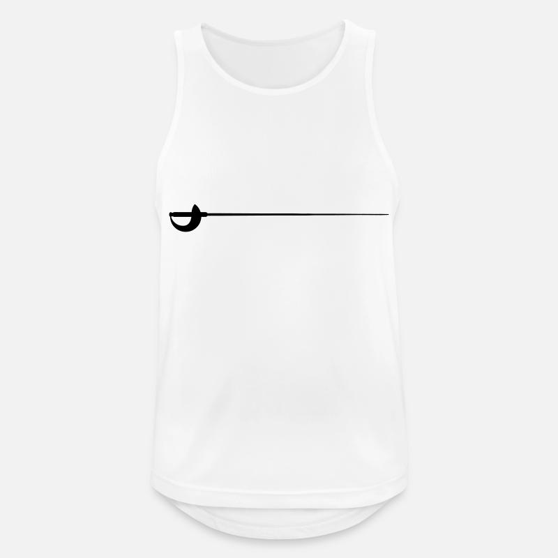 Säbel - Männer Tank Top atmungsaktiv - Weiß