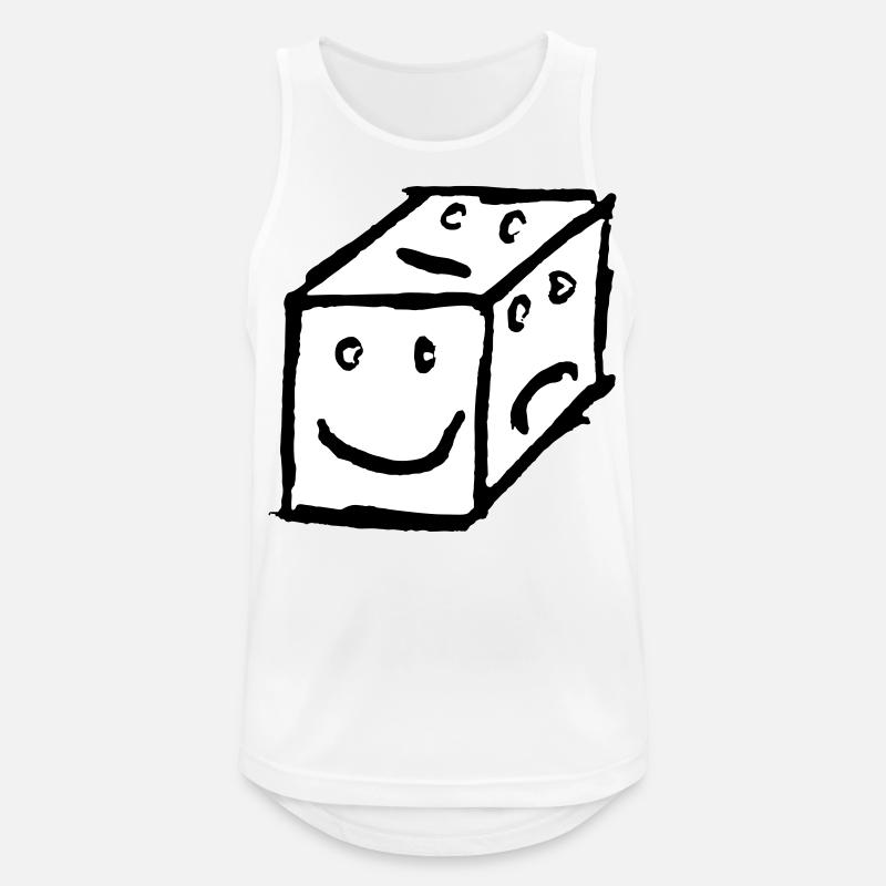 cube - Men's Breathable Tank Top - white