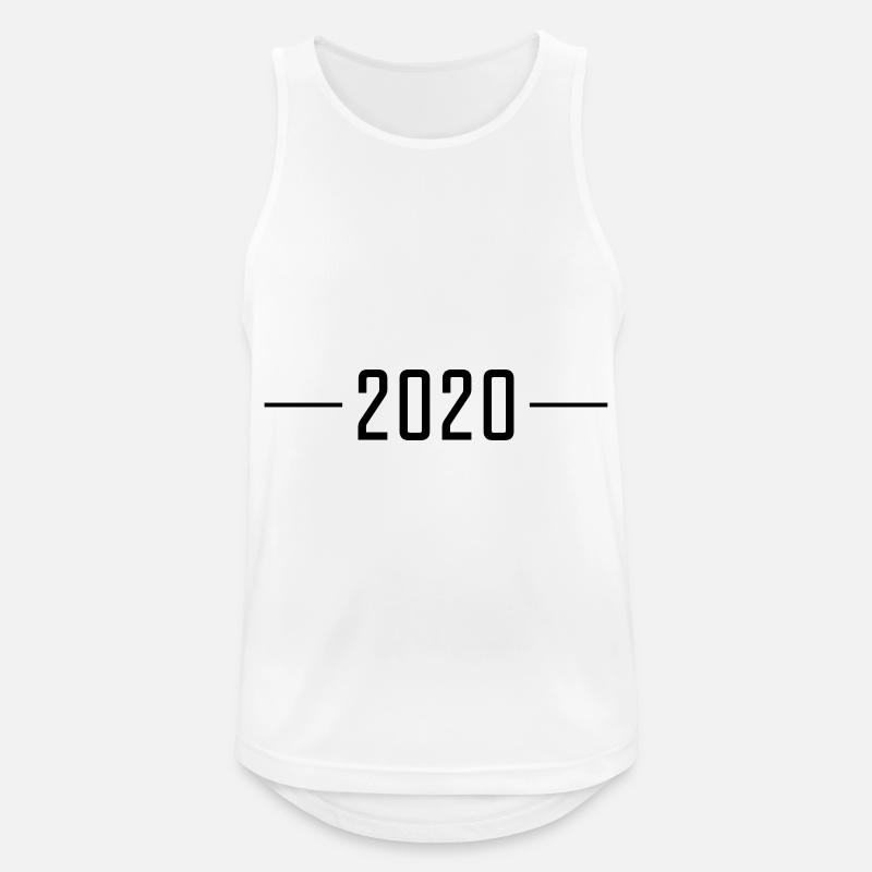 2020 dashed - Men's Breathable Tank Top - white