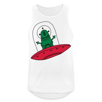 UFO Ovni Fusée Martien Enfant Naissance bébé - Débardeur respirant Homme - blanc - Devant - Nick (188cm)