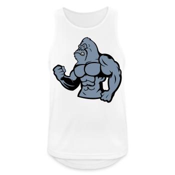 Gorille Silverback 02 - Débardeur respirant Homme - blanc - Devant - Nick (188cm)