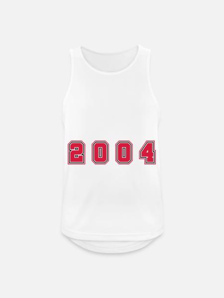 2004 Year Number - Men's Breathable Tank Top - white