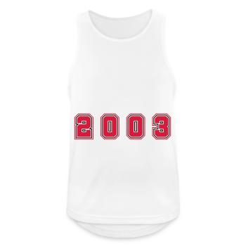 2003 Year Number - Men's Breathable Tank Top - white - Front - Nick (188cm)