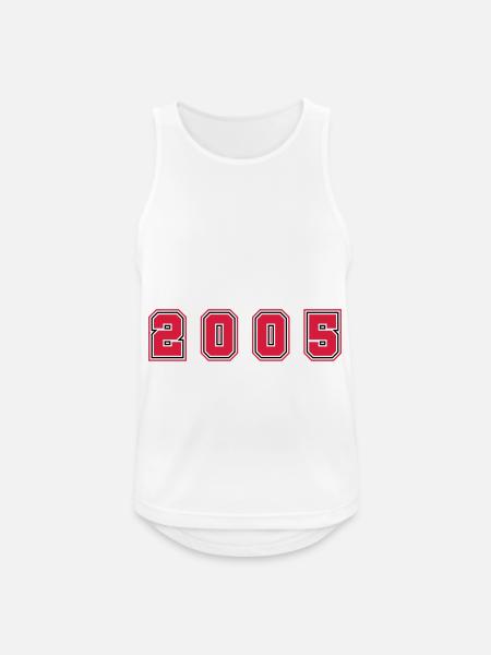 2005 Year Number - Men's Breathable Tank Top - white