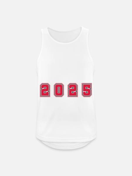 2025 Year Number - Men's Breathable Tank Top - white
