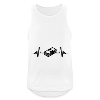 Money pulse silhouette - Men's Breathable Tank Top - white - Front - Nick (188cm)