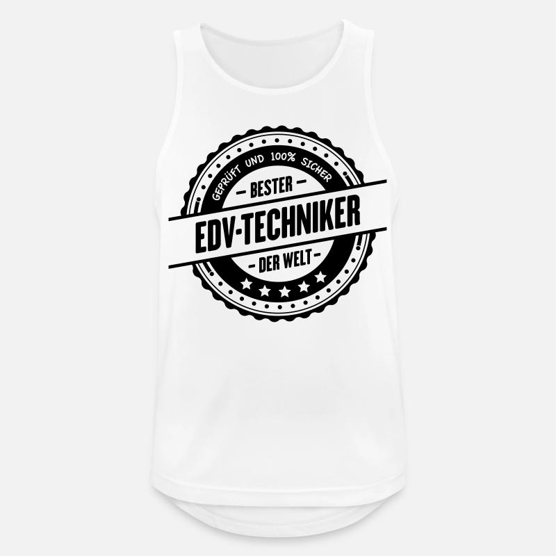 Bester EDV-Techniker - Männer Tank Top atmungsaktiv - Weiß