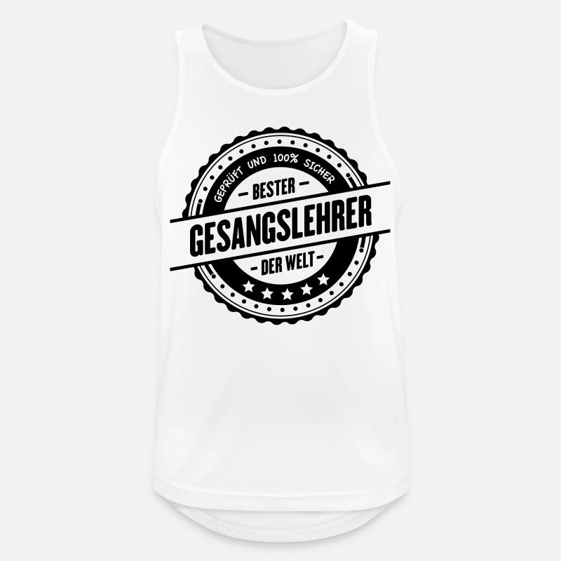 Bester Gesangslehrer - Männer Tank Top atmungsaktiv - Weiß