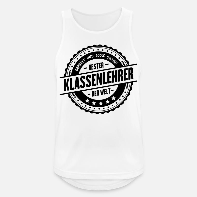 Bester Klassenlehrer - Männer Tank Top atmungsaktiv - Weiß