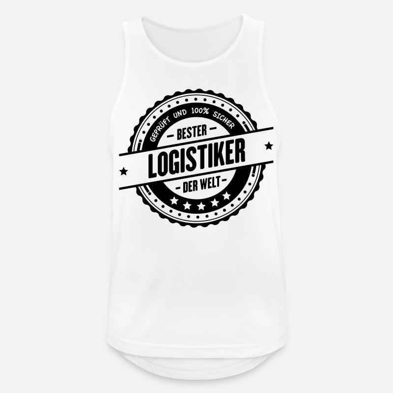 Bester Logistiker - Männer Tank Top atmungsaktiv - Weiß