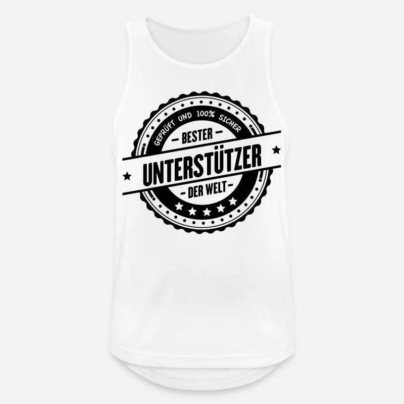Bester Unterstützer - Männer Tank Top atmungsaktiv - Weiß
