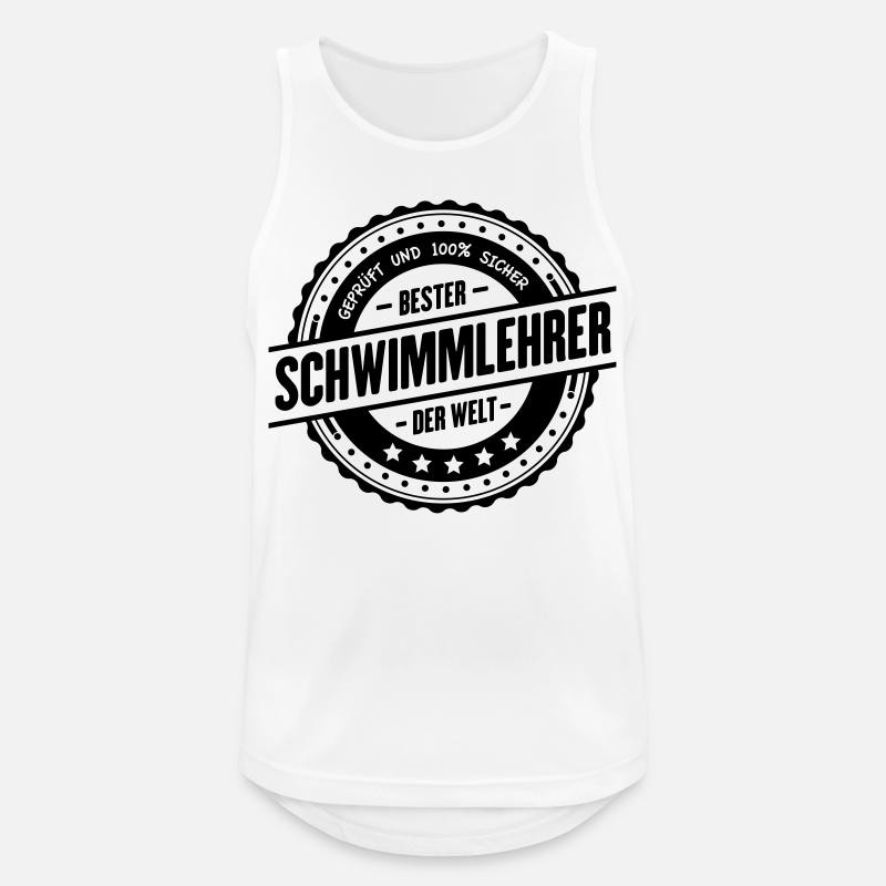 Bester Schwimmlehrer - Männer Tank Top atmungsaktiv - Weiß