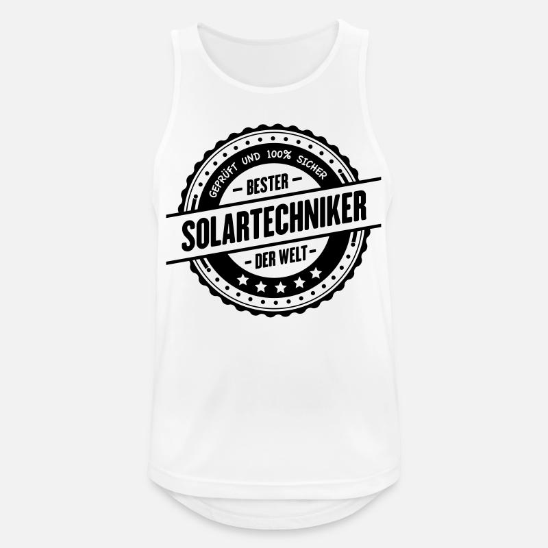 Bester Solartechniker - Männer Tank Top atmungsaktiv - Weiß